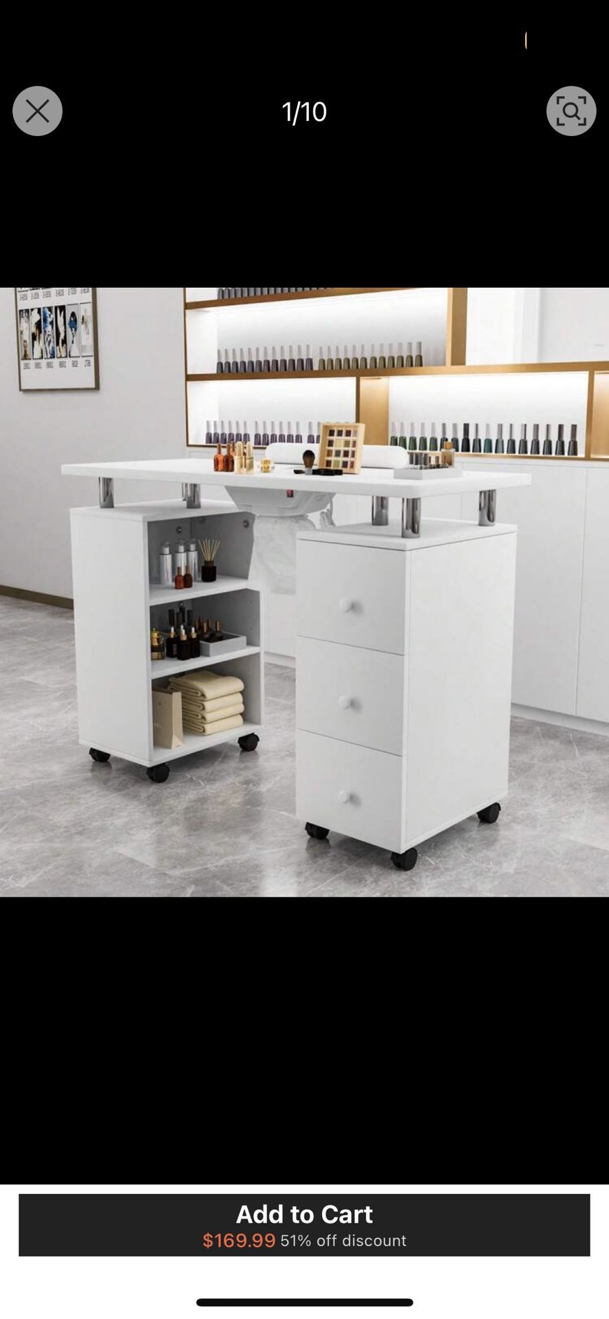 White Nail Table