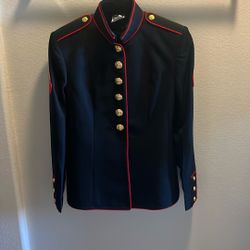 Female USMC Dress Blues Coat