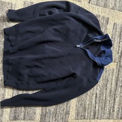 Big brand 1/4 Zip Pullover Sweater XL Navy Blue 
