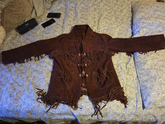 Vintage 1970s Suede Fringe Western Jacket - Men's XL (Unused Condition)