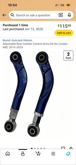 Adjustable Rear Camber Control Arms Kit