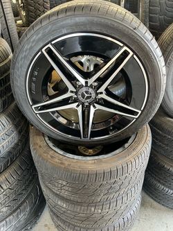 stagger Set of used 18 staggered wheels for Mercedes tire size 245/40/18and 225/45/18