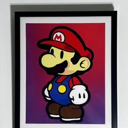 Paper Mario Framed Print