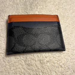 G-16. Coach Slim I.D. Card In ColorBlock Signature Canvas