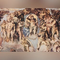 JESUS CHRIST VIRGIN MARY Original 1950’s Vintage Fine Art Print MICHELANGELO Artist Antique Collectible Ephemera