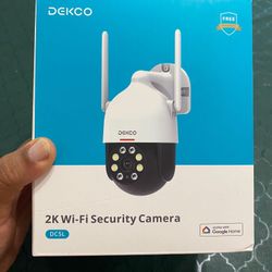 DEKCO 2K WiFi Surveillance Security Camera Outdoor/Home/Dome, Pan-Tilt 360° View, 3MP, Motion Detection and Siren, 2-Way Audio,Full Color Night Vision