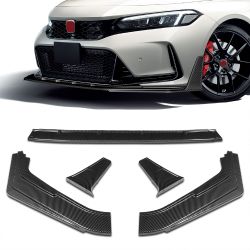 For 2023 2024 2025 2026 Honda Civic Type-R FL5 Carbon Painted Front Bumper Lip Spoiler -(2-PU-205-PCF