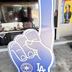 Dodgers Foam Number One Hand  Man cave Decor 