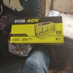 Ryobi 3 Port 40 Volt Fast Charger