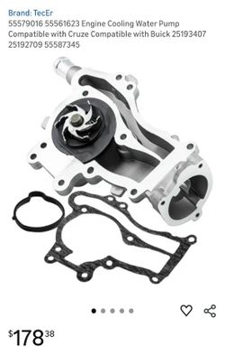 6 3 Engine Cooling Water Pump Compatible with Cruze Compatible with Buick 7 9 5