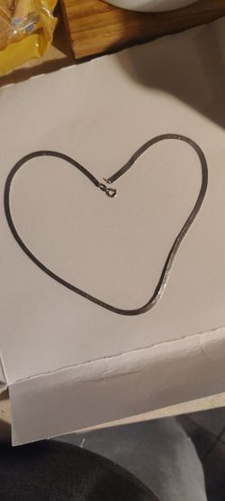 STERLING SILVER HERRINGBONE NECKLACE
