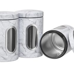 FoodStorage Containers, Large, White/Black