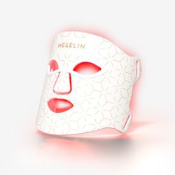 MEGELIN LED Red Light Therapy Mask, 7 Color LED Light Therapy Facial Mask, Light Therapy Mask for Face (White)