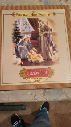 Porcelain holy family set.