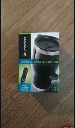Heated travel coffee mug, stainless Steel