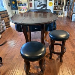 Bar Table And 2 Stools 