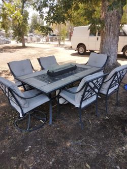 Patio furniture table and chairs