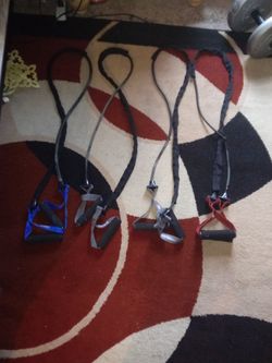 10$ each Life Fitness flexible muscle stretch rope