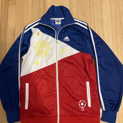 Rare VTG Adidas Philippines Track Warm Up Jacket Mens Soccer Flag Filipino