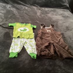 Infant Boys Cloths Size 3-6months And 9Months 2 Pieces 