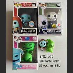 Nightmare Before Christmas Funko Pops and Toys