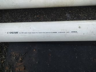 Two 6 inch cresline Drain and sewer pipe