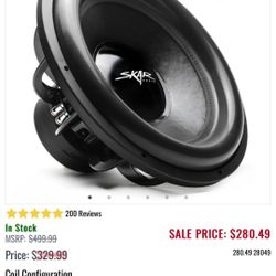 18" 2500 Watt Max Power Car Subwoofer 