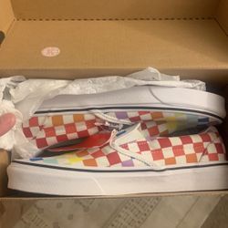 Rainbow Checkered Vans