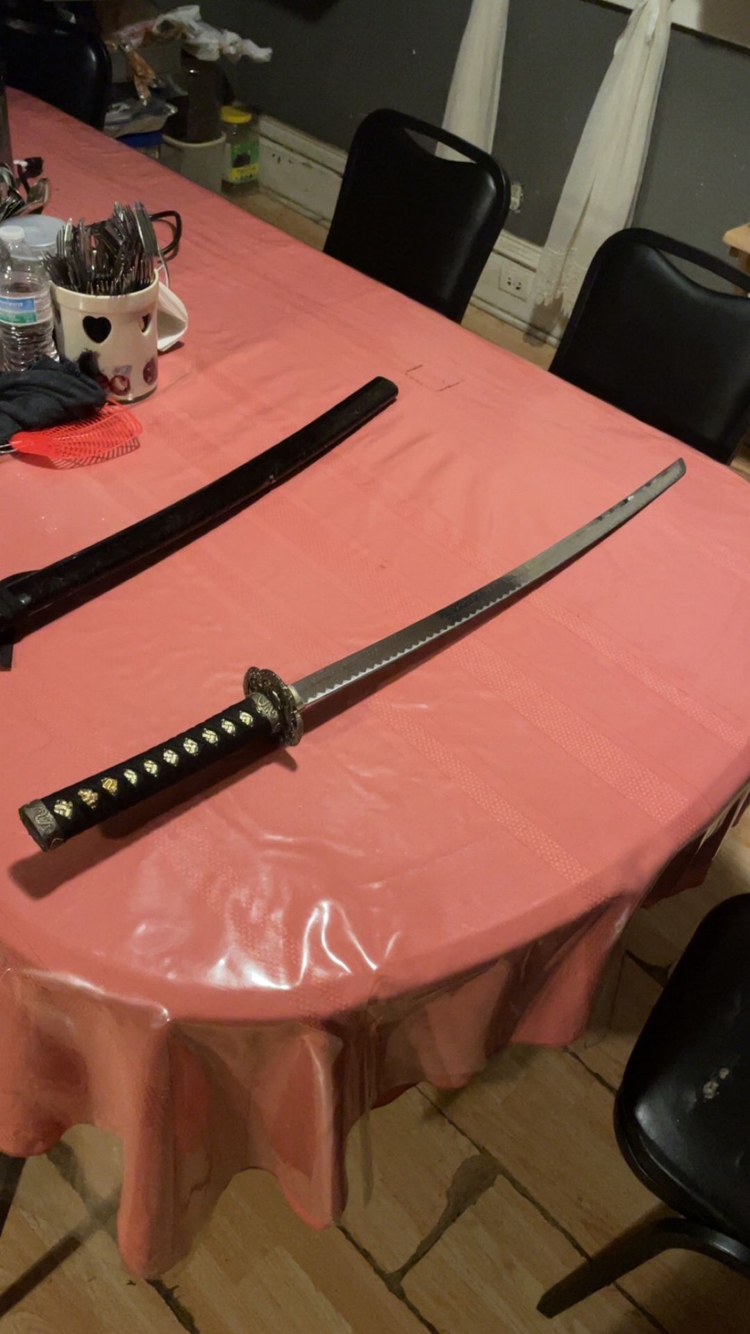 Samurai Katana Black/Gold Large