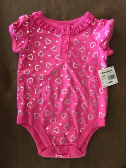 Pink Heart Onesie size 6/9 months