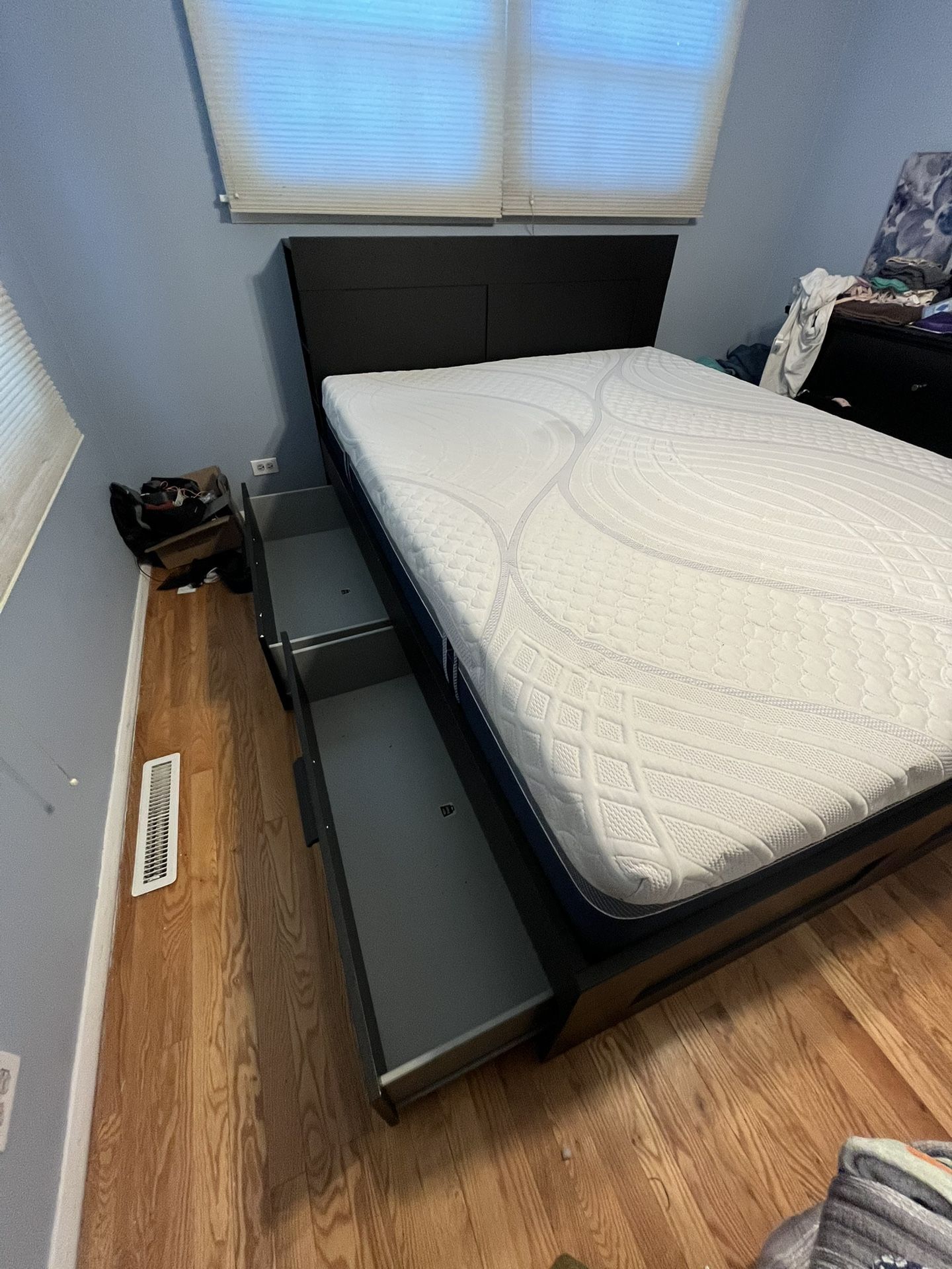 Bed Frame With Bottom Drawers