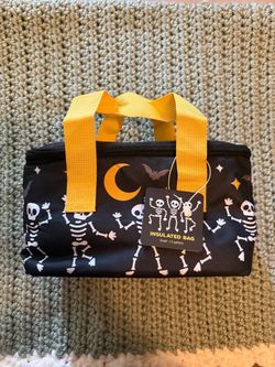 Halloween Skeleton Insulated Lunch Bag Small