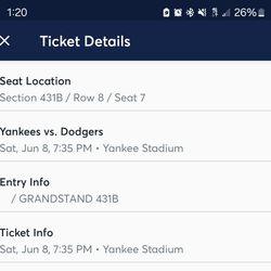 Yankees vs Dodgers Tickets 