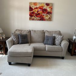 Couch - Ashley Furniture Kestrel Sofa Chaise - LIKE NEW