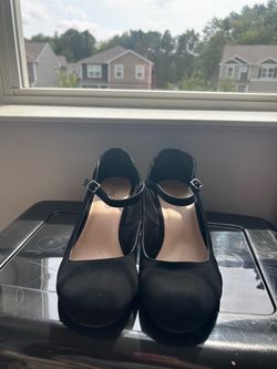 Black Platform Mary Jane Heels