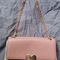 2023 DUNE London Cream Pink Snake Print Pink Gold Chain Luxury Purse