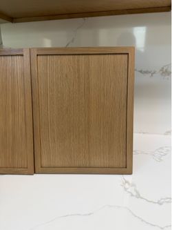 Slim oak shaker cabinet