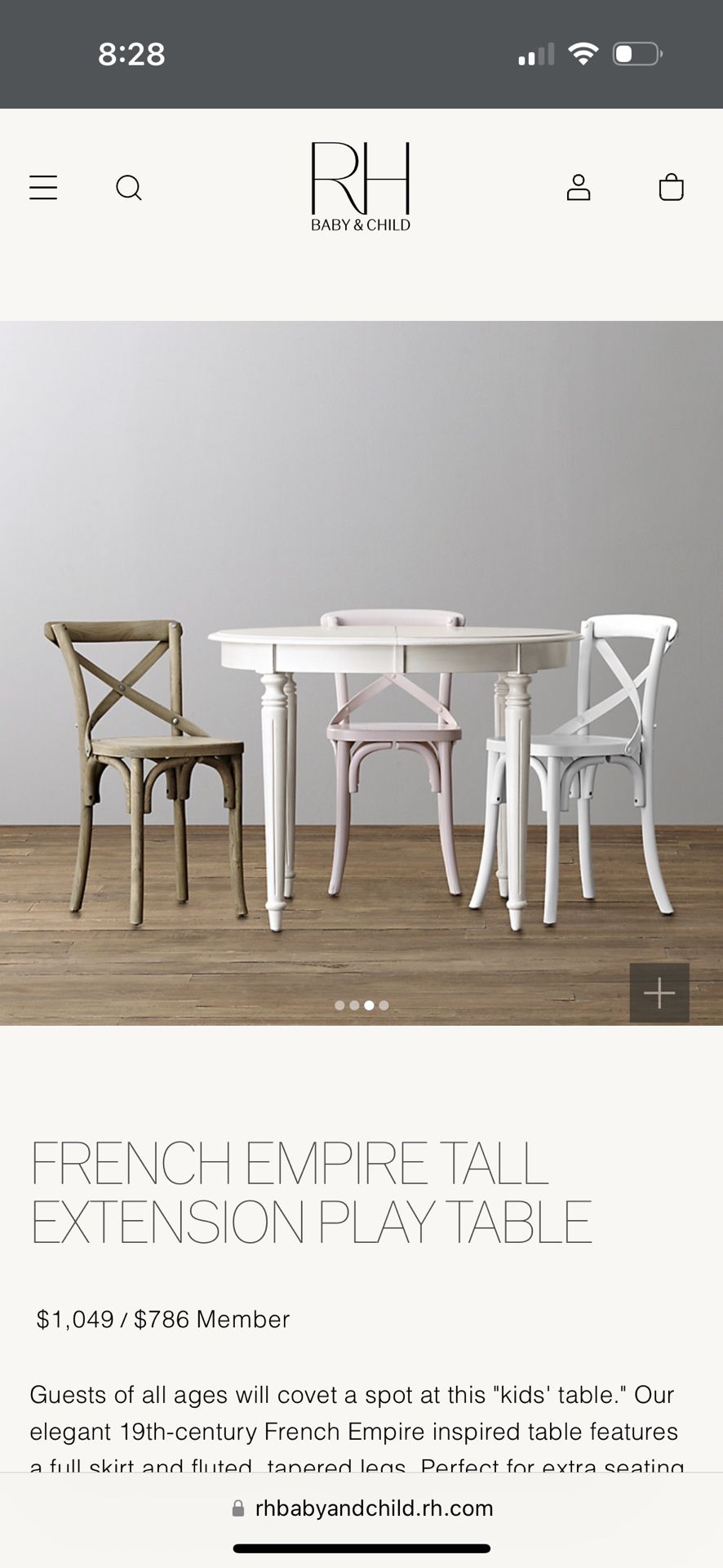 NEW White Kids Table Restoration Hardware for Sale in Laguna Niguel CA OfferUp