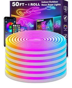 LETIANPAI 50Ft Neon Rope Lights,Flexible Led Rope Lights