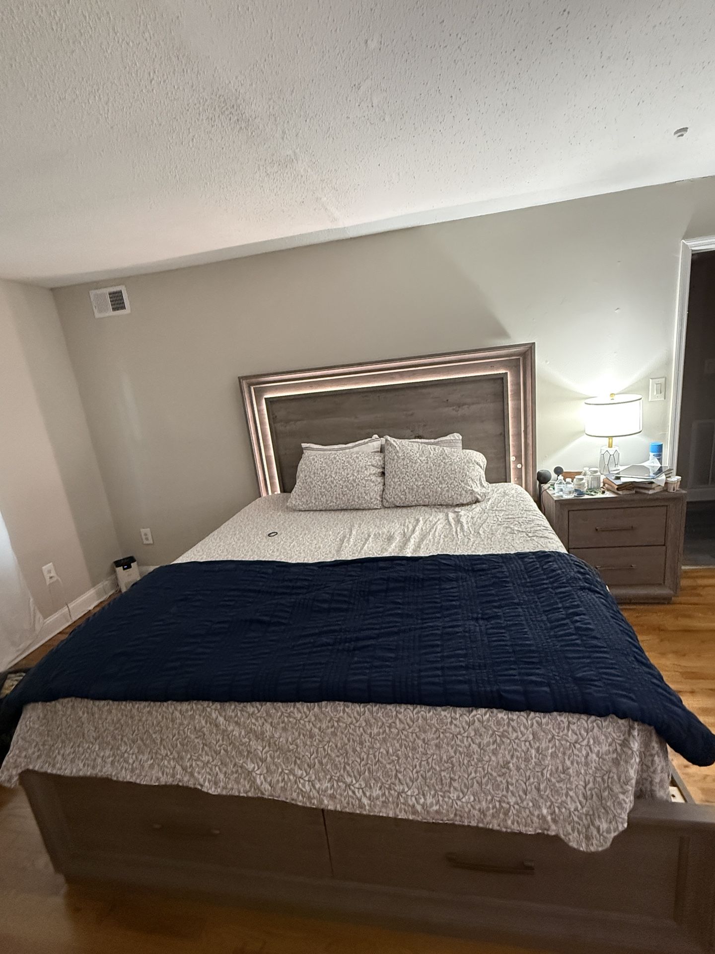 King Size Bed (without Mattress) And Dresser