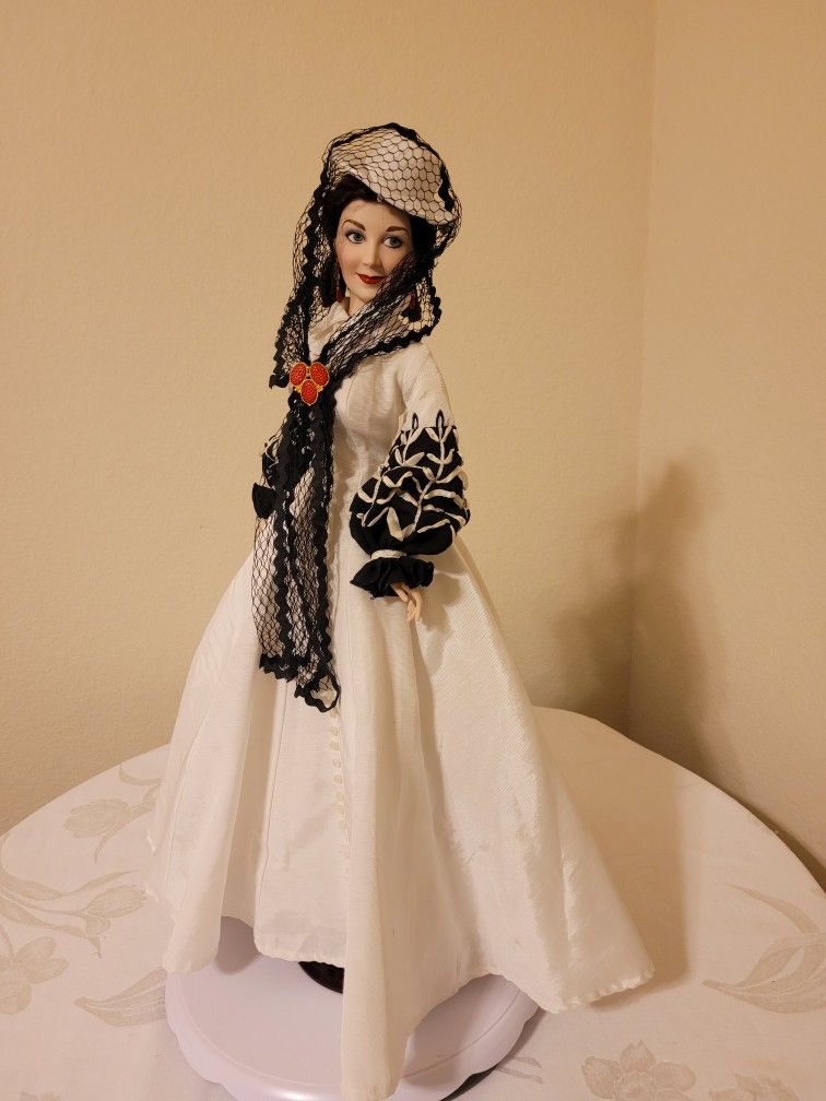 Franklin Mint Porcelain Vintage Doll Scarlett Gone With The Wind
