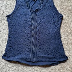 Navy Sleeveless PXL Top