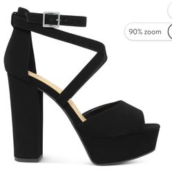 Black Chunky Heels