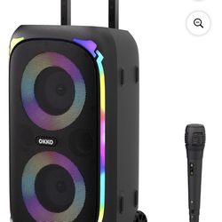Okko Sonic Bass V4 Portable Bluetooth Speaker with Microphone, LED Lighting