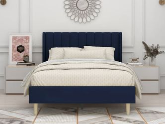 Like new platform bed frame and full size cooling memory foam mattress