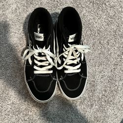 High Top Black And White Vans  Back To School