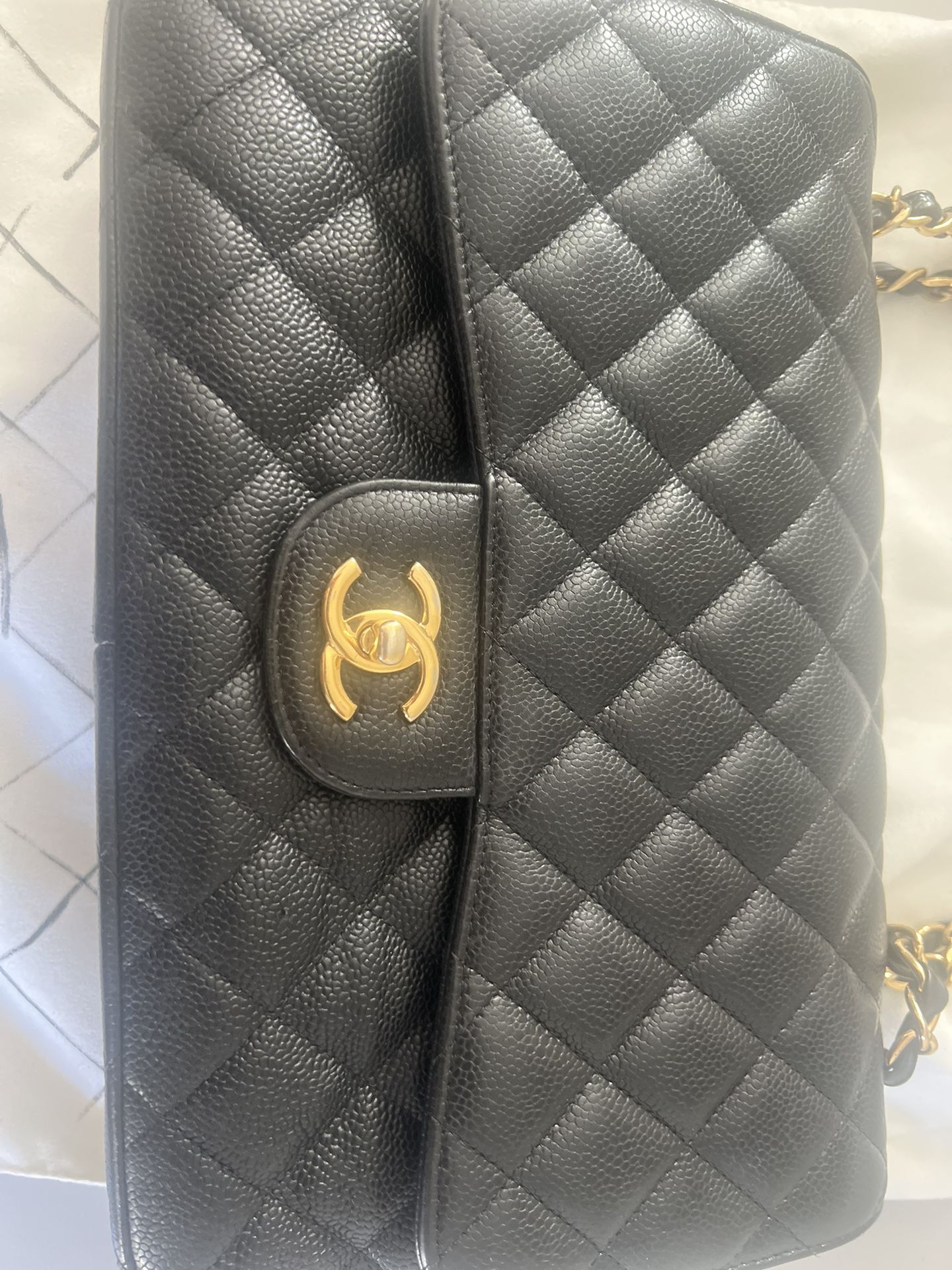 Authentic Chanel Double Flap Caviar Handbag for Sale in Cypress, CA -  OfferUp
