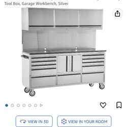 New - 72 Inch Tool Chest - 11 Lower Drawer Cabinet and Upper Cabinet