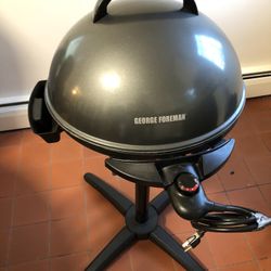 George Foreman 15 Serving Nonstick Indoor/Outdoor Electric Grill in Gun Metal