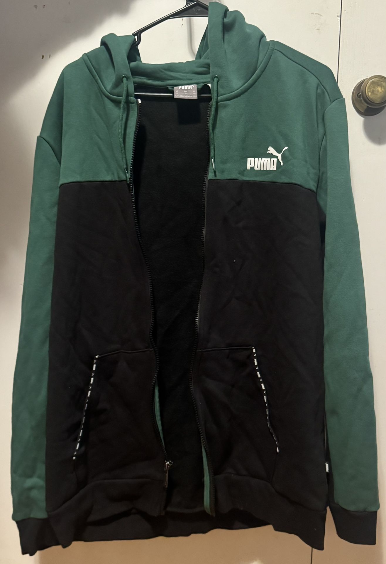 Green/Black Puma Zipup sweater